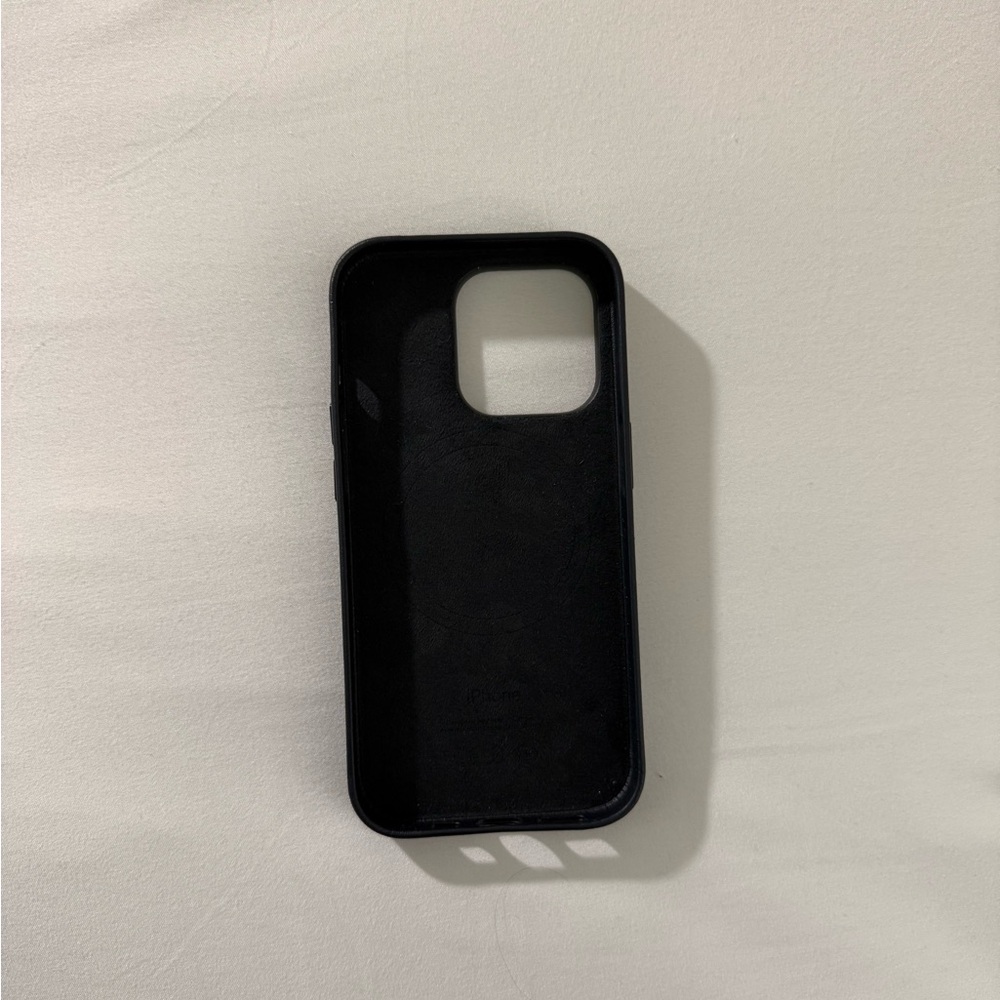 Apple iPhone 14 Pro Black Leather Case - Perfect Condition! - Picture 2 of 2